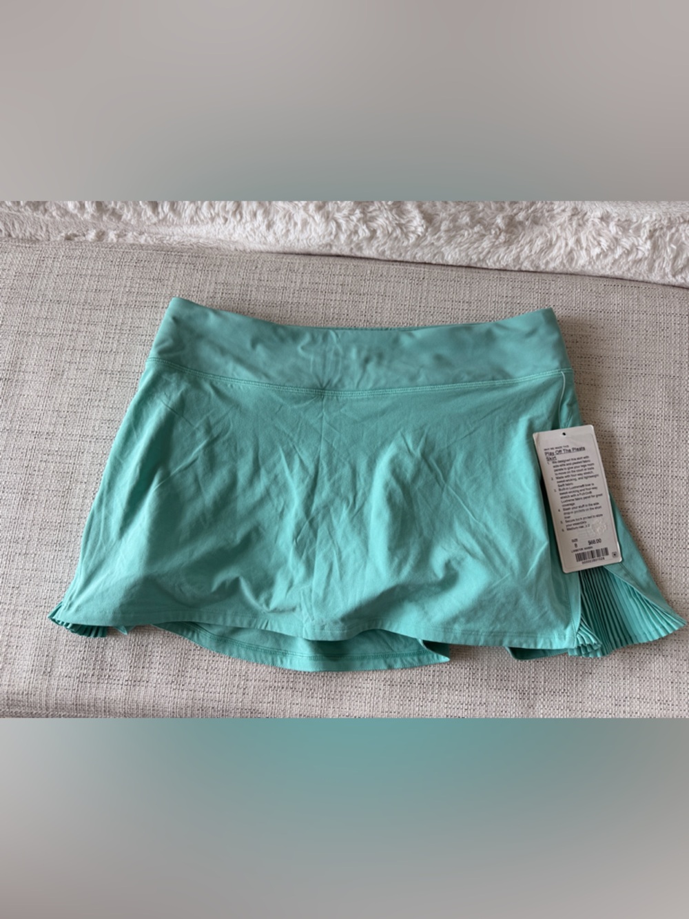 Lululemon Play off the Pleats Aqua Tennis Skirt
